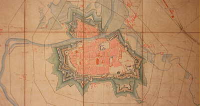 Plan de Soissons en 1868