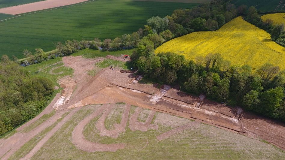 Vue du site en cours de fouille ©Pôle archéologique du département de l'Aisne_fouille de Marle_Montigny-sous-Marle 2017